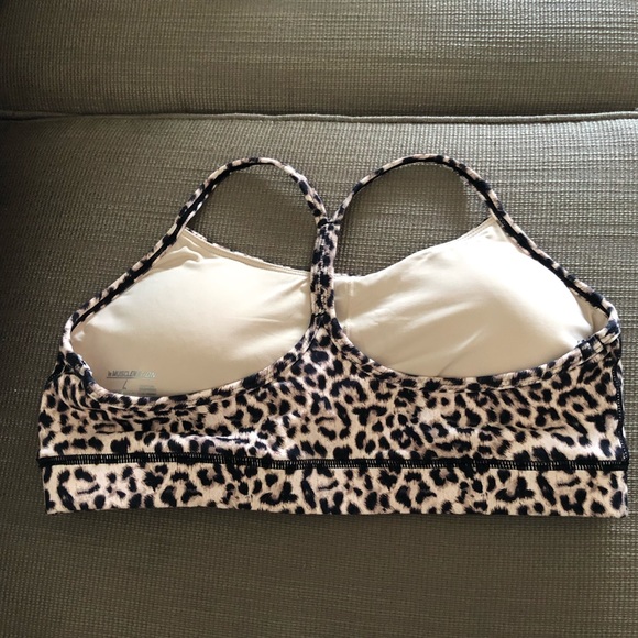 🔥 MuscleNation Push Up Sports Bra - Cheetah/Leopard Print - L (Fits M) - NWOT! - Picture 2 of 6
